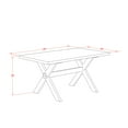 thumbnail image 4 of 5 Piece Dining Set - Kitchen Table with 4 Chairs - Modern Farmhouse Style - Black & Linen Finish, 4 of 4