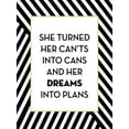 thumbnail image 2 of Lettered and Lined 19x24 White Modern Wood Framed Museum Art Print Titled - Dreams, 2 of 4