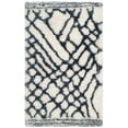 thumbnail image 3 of SAFAVIEH Toronto Loew Abstract Polyester Shag Area Rug, Ivory/Blue, 4' x 6', 3 of 4