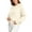 *Beige, variant on Women's Crewneck Cable Knit Sweater,Loose Puff Long Sleeve Cropped Pullover Jumper ,Women's Plus L