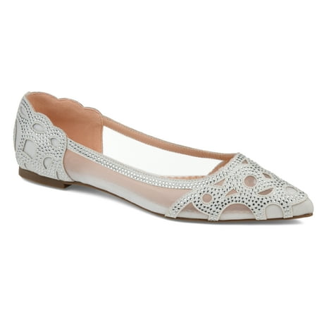 

Journee Collection Womens Batavia Wide Width Slip On Pointed Toe Ballet Flats
