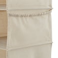 thumbnail image 5 of Mainstays Canvas 6-Shelf Hanging Closet Organizer for Shoes and Clothes, Beige, 5 of 6