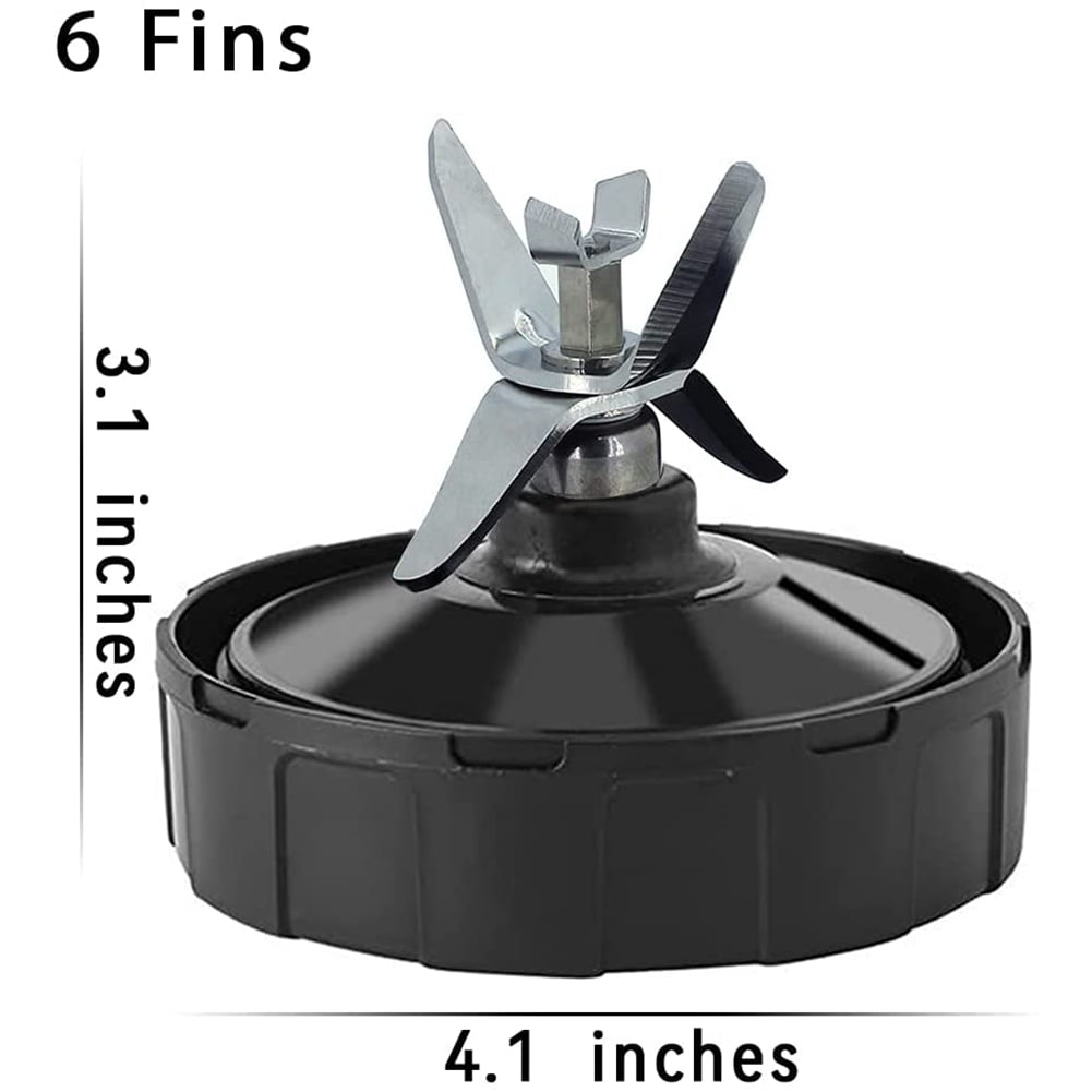 Replacement Nutri Ninja 6-Fin Extractor Blade FITS Nutri Ninja Blender Auto iQ BL450-70 BL451-70 BL454-70 BL455-70 BL482-70 Only fit for 18 oz 24 oz.32 oz 6 Fins 