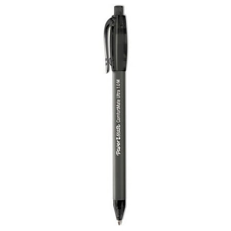 Comfortmate Ultra Ballpoint Pen, Retractable, Medium 1 Mm, Black Ink, Black Barrel, Dozen | Bundle of 10 Dozen