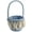Circle Blue, variant on CalCastle Craft 2 Pc Painted Wicker Basket with Lace Decoration Center Piece (Round Blue)