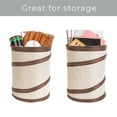 thumbnail image 6 of Smart Design Spiral Pop Up Trash Bin - 9.5 inch x 13 inch - Beige with Dark Brown Trim, 6 of 7