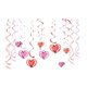thumbnail image 1 of 20 piezas de decoraciones para el Día de San Valentín para fiestas: set de decoración con forma de corazón y espiral., 1 of 5