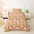 thumbnail image 2 of Erosebridal Cute Bowknot Daisy Twin Bedding,Cartoon Flowers Blossom Duvet Cover Set For Girls Kids,Orange White Pink 2 Pieces,No Comforter,Reversible, 2 of 6