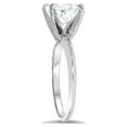 thumbnail image 4 of Pompeii 1ct Solitaire Princess Cut Diamond Engagement Ring 14K White Gold (G/H,I1-I2), 4 of 4