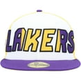 thumbnail image 2 of Men's New Era  White/Purple Los Angeles Lakers Back Half 9FIFTY Fitted Hat, 2 of 6