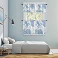 thumbnail image 5 of Navy Blue Octopus Coastal Kitchen Curtains Sets for Windows 24 Inch Length, Nautical Coral Starfish Rod Pocket Window Treatments Tier Curtains and Valances Set for Bedroom/Bathroom, 5 of 8