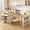 Wood, variant on Kitchen Island with Storage and Seating, Extendable Dining Table for 4-6, Large Kitchen Island with Drawers, Cabinet and Shelves, Built-in Power Outlet, Faux Marble Top (Black)