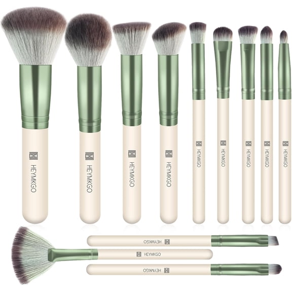 Set of 12 Diversity Makeup Brushes Premium Synthetic Bristles Powder Foundation Concealers Blending Lipstick Eyeshadow Eyebrow Highlighter Makeup Brush