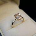 thumbnail image 3 of 14K Rose Gold Plated 2Ct Emerald Cut Peach Morganite Solitaire Engagement Women's Ring, 3 of 4