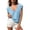 Light Blue, variant on Cap Sleeve Tops for Women Casual Fashion Loose V Neck Blouses Lightweight Loungewear Elastic Shirts