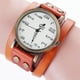 thumbnail image 2 of sweethay Couple Leather Alloy Watch Women Men Adjustable Party Traveling Wrist Style Wristwatch Leather Band Casual Accessory Banquet Relojes Naranja, 2 of 4
