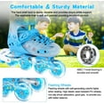 thumbnail image 3 of VEZLOPUS Inline Skates, Adjustable Children Inline Skates with Light up Wheels for Kids, Girls, Boys, Teens, Beginner & Advance | with Protective Gears and Carry Bag (Blue), 3 of 7