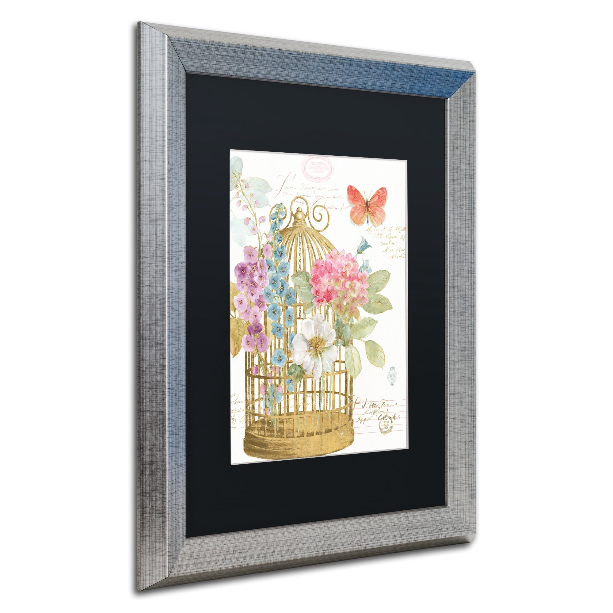 Lisa Audit 'Romantic Birdcage II' Matted Framed Art