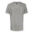 thumbnail image 5 of pstuiky camisetas de hombre, Camisa informal de verano para hombre, de manga corta, color liso, con cuello en V y bolsillo camisetas de hombre m, 5 of 5