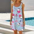 thumbnail image 3 of Hello Kitty Robe de Fête Mini à Bretelles Spaghetti Grande Taille Robe Plissée Ligne A, 3 of 6
