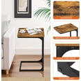 thumbnail image 2 of XF XINFENG C Shaped End Table - Small Side Table Sofa Bedside Table with Adjustable Feet & Sturdy Metal Frame for Living Room, Bedroom（2, Brown), 2 of 7