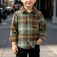 thumbnail image 2 of XYAIYT Boys Plaid Shirt Jacket Long Sleeve Flannel Button Down Coat Outerwear for Kids Spring Fall Casual, 2 of 6