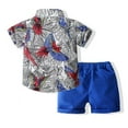 thumbnail image 3 of URMAGIC Toddler Baby Boy Summer Short Sleeve Button Down Shirt & Casual Shorts Set 1-7 Years, 3 of 12