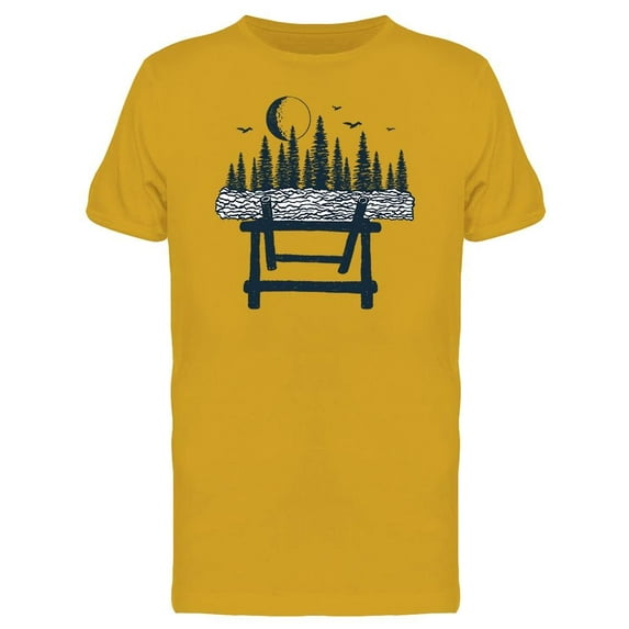 Art Hand Drawn Forest Tee Men's -Image by Shutterstock