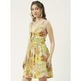 thumbnail image 3 of Moomaya Printed Spaghetti Strap Dress, Tie-Knot Knee Length, Flared Dress, 3 of 8