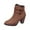 Brown, variant on AnuYalue 2025 Women's Ankle Boots Chunky Stacked Heel Zipper Booties Cowboy Boots Cowgirl Ankle Boots Western Pointed Toe Short Cowboy Boots for Women,Girl,Party