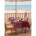 thumbnail image 2 of Outdoor Tablecloth with Umbrella Hole for Patio/Picnic/Party/Camping, Red Striped Waterproof Table Cloth Rectangle Table Cover Washable, Vintage Stripes Ombre (52"x 70"), 2 of 8