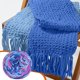 thumbnail image 4 of Bolas De Hilo De Algodón Ovillos de lana de algodón bicolor de 80 m, 87 yardas de grosor, para tejer a ganchillo, mantas de bebé, pantuflas, bufandas, sombreros y chales (azul, 1 unidad) JASKFLY, 4 of 9