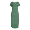 thumbnail image 6 of Time and Tru Women's Knit Maxi Dress with Short Sleeves, Sizes XS-XXXL, 6 of 6