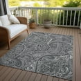 thumbnail image 6 of Addison Rugs Chantille Indoor/Outdoor Traditional Paisley Gray Washable Rectangle Rug, 5' x 7'6", 6 of 6