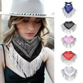 thumbnail image 3 of GHOONEY Cowgirl Bandanas for Rhinestone Fringe Scarf Bandanas Bachelorette Bandanas, 3 of 19
