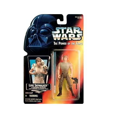 Star Wars: Power of the Force Red Card Luke Skywalker in Dagobah Fatigues with Long Lightsaber Action Figure