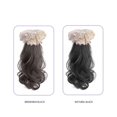 thumbnail image 4 of Elegant Ponytail Hair Extensions with Clip Hair Tie for Music Festival Curly Hair Extensions Claw Brown Black Ponytail dark brown, 4 of 4