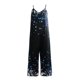 thumbnail image 2 of ICHUANYI Clearance Casual Women Fashion Backless Loose Long Pants Jumpsuit Long Short Bodysuit(Blue, L) ICHUANYI WER2023081013779, 2 of 5