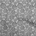 thumbnail image 1 of oneOone Cotton Silk Gray Fabric Floral Quilting Supplies Print Sewing Fabric By The Yard 42 Inch Wide, 1 of 4