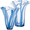 Blue, variant on Aria Home Handblown Glass Vases Set of 2 Shabby Chic Romantic Flower Vases, Valentine & Birthday Gift, Blue