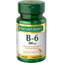 Nature's Bounty Vitamin B-6 Energy Health Support 100mg, 100ct, 3-Pack
