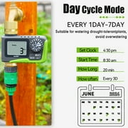 RainPoint Garden Hose Timer Greenhouse Irrigation Faucet Sprinkler Water Timer Garden Yard Watering,Brass Inlet and Outlet,Green-ITV105
