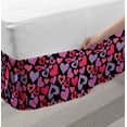 thumbnail image 2 of Love Bed Skirt, Silhouette Hearts Pinkish Romantic Shapes Valentines Day Celebration Happy Cheerful, Elastic Bedskirt Dust Ruffle Wrap Around for Bedding Decor, 4 Sizes, Multicolor, by Ambesonne, 2 of 2