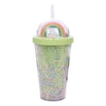 thumbnail image 1 of Toystoory Botella de agua duradera plástica con opciones múltiples del color de la paja Taza de agua plástica fácil de limpiar Teteras Verde claro, 1 of 6