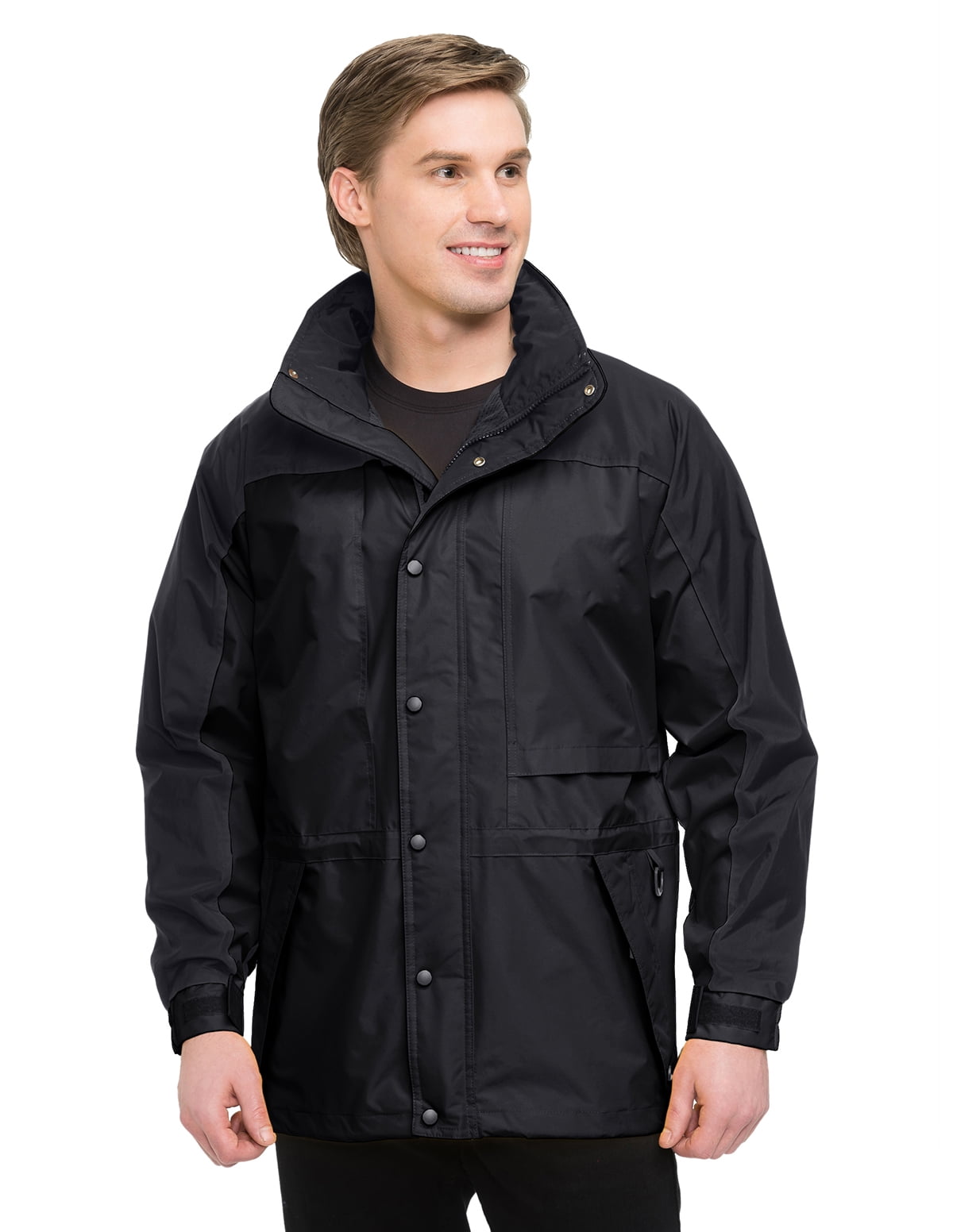 Tri-Mountain Climax 9300 Colorblock nylon parka, 2X-Large, Black/Black ...