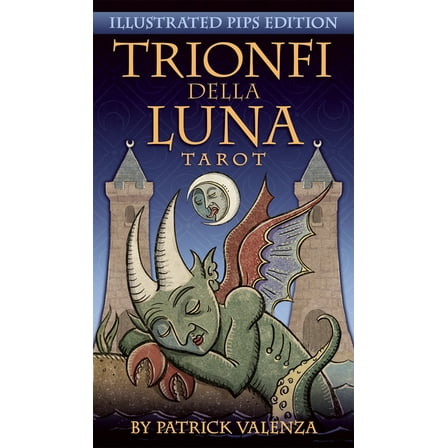 Trionfi Della Luna Tarot: Fully Illustrated 78-Card Tarot Deck Inspired by Marseilles Style Tarot, Includes 68-Page Book, (Hardcover)
