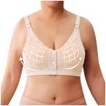thumbnail image 6 of Timegard Bras for Women No Underwire Plus Size Comfort Front Closure Button Adjustable Strap Seniors Bras, 6 of 7