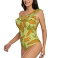 thumbnail image 2 of Easygdp Corn Women's One Shoulder Ruffle Monokini Bathing Suits with Removable Chest Pad, Quick Drying - Small, 2 of 8