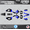 Blue, variant on Kalair GFX Graphics Kit for Honda CRF250X ENDURO (2004-2007) Lightning Series