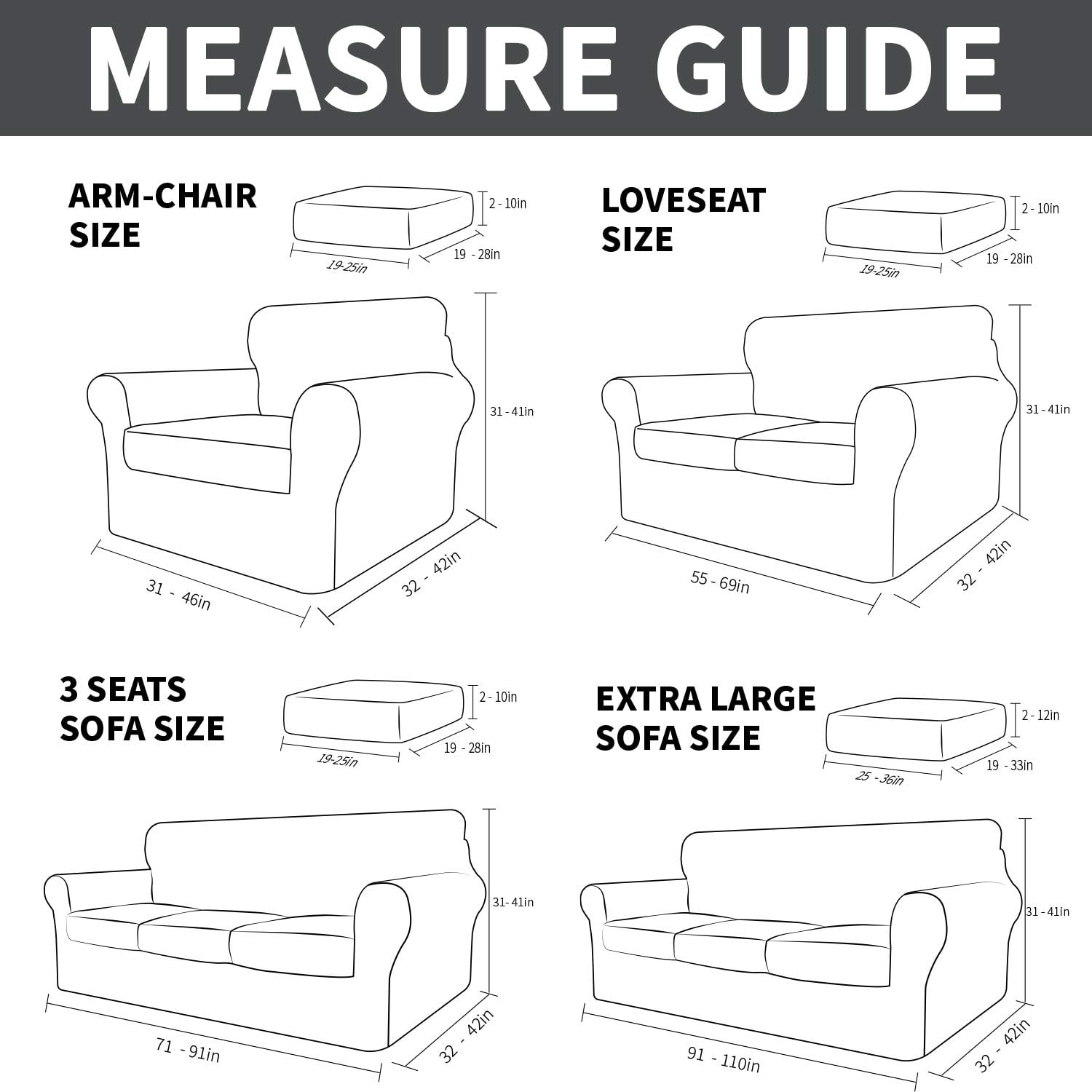 JIATER 3-Piece Sofa Cover Stretch Couch Cover Velvet Sofa Slipcover Furniture Protector with 2 Cushion Covers,Loveseat Gray